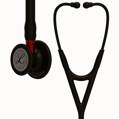 Estetoscópio Littmann Cardiology IV - Preto com Preto Mate e Conector Vermelho 6200 Estetoscópio Littmann Cardiology IV - Preto com Preto Mate e Conector Vermelho 6200