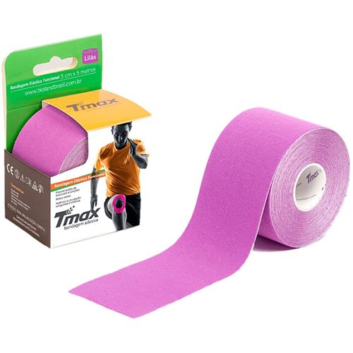 Bandagem Elástica Kinesio TMax 5cm x 5m Lilás