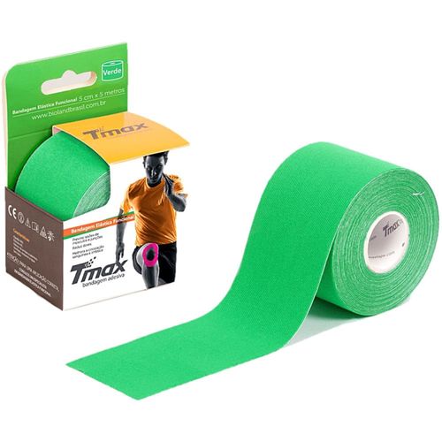 Bandagem Elástica Kinesio TMax 5cm x 5m Verde Bandagem Elástica Kinesio TMax 5cm x 5m Verde