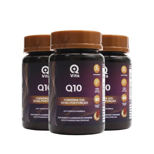 Kit Coenzima Q10 QMaisVits 180 Cápsulas Softgel
