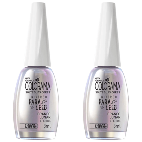Kit c/2 Unidades de Esmalte Colorama Efeitos Branco Lunar