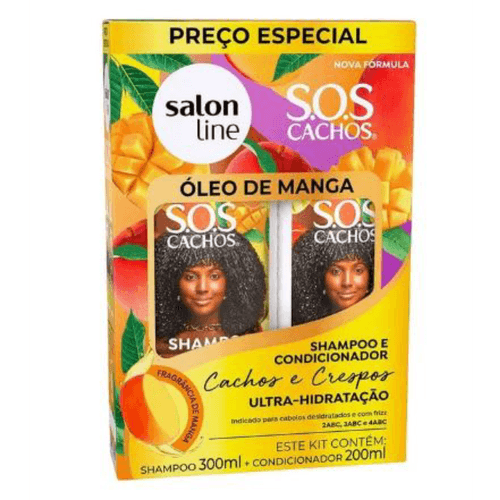 Salon Line Kit Shampoo + Condicionador Manga Sos Cachos