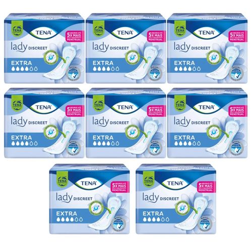 Kit c/8 Absorventes Tena Lady Discreet Extra 8 Unidades cada