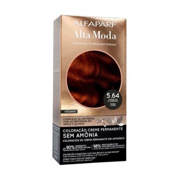 Tintura Color Alta Moda S/Amõnia 5.64 Vermelho Acobreado