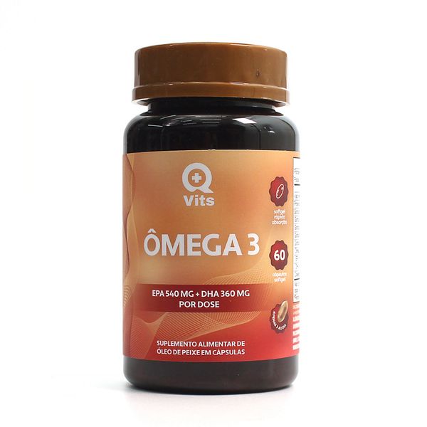 Ômega 3 1000mg EPA 540mg DHA 360mg QMaisVits 60 Cápsulas Softgel
