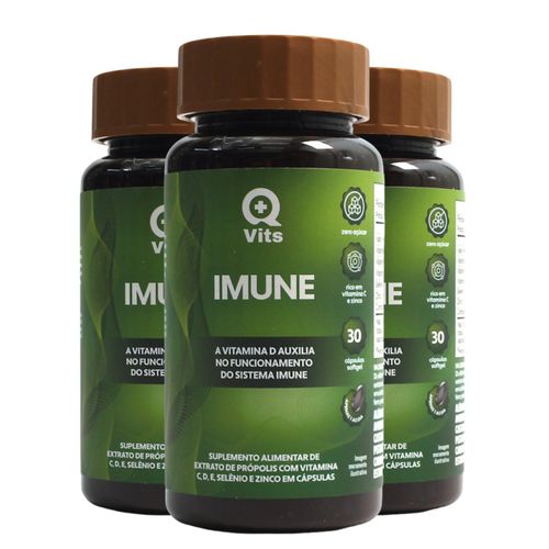 Kit Imune Própolis QMaisVits 90 Cápsulas Softgel