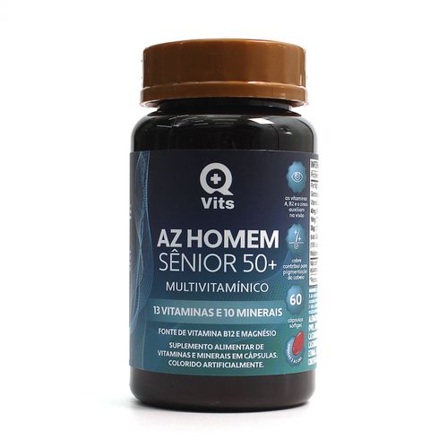 AZ Homem Sênior 50+ Completo QMaisVits 60 Cápsulas Softgel AZ Homem Sênior 50+ Completo QMaisVits 60 Cápsulas Softgel