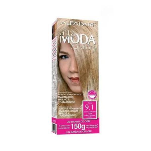 Tintura Color Alta Moda S/Amônia 9.1 Louro Claro Cinza