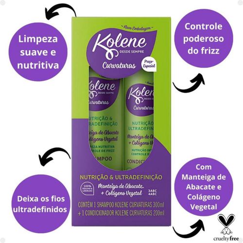 Shampoo + Condicionador Kolene 300ml + 200ml Shampoo + Condicionador Kolene 300ml + 200ml