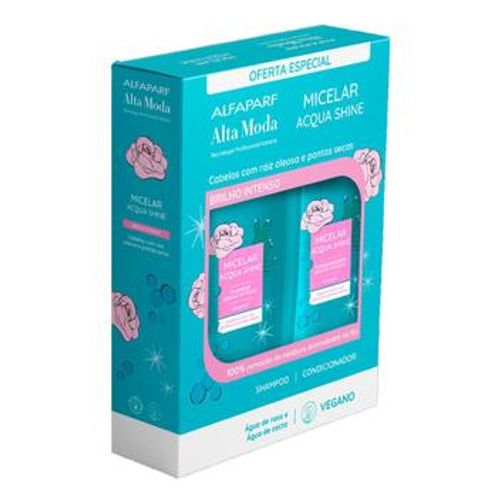Shampoo + Condicionador Alta Moda 300ml +300ml Micelar Acqua Shine Shampoo + Condicionador Alta Moda 300ml +300ml Micelar Acqua Shine