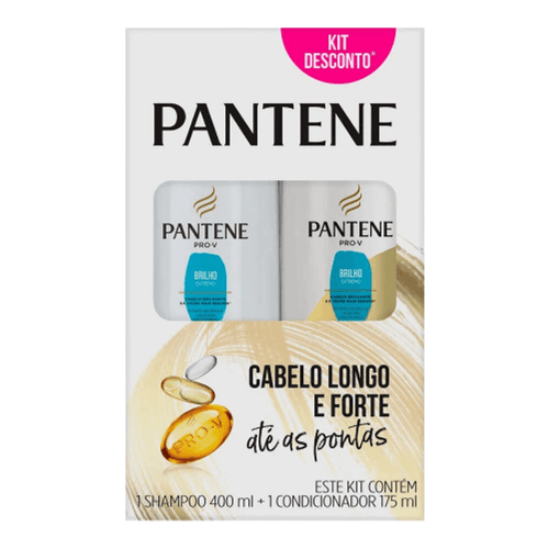 Kit Pantene Brilho Extremo Shampoo 400ml + Condicionador 175ml