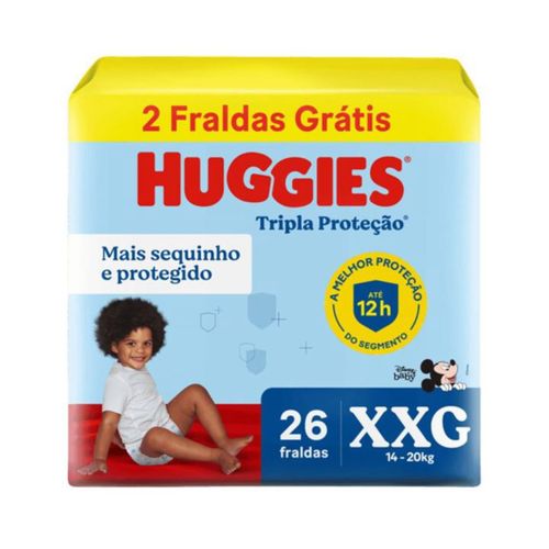 Fralda Huggies Tripla Proteção Meguinha Xxg (26) Unidades Fralda Huggies Tripla Proteção Meguinha Xxg (26) Unidades