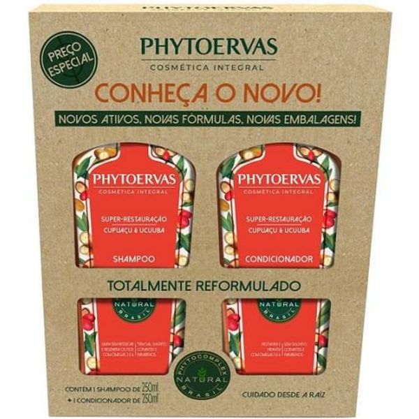 Shampoo 250ml + Condicionador 250ml Phytoervas Super Restauração