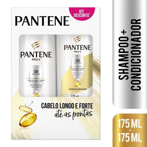 Kit Shampoo + Condicionador Liso Extremo Pantene Simples 2X175ml