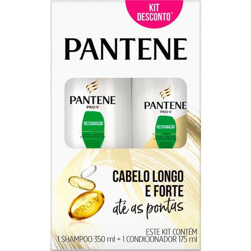 Kit Shampoo 350ml + Condicionador 175ml Restauração Pantene Simples Kit Shampoo 350ml + Condicionador 175ml Restauração Pantene Simples