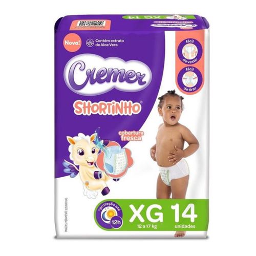 Fralda Descartável Cremer Shortinho Jumbinh Xg 14 Unidades