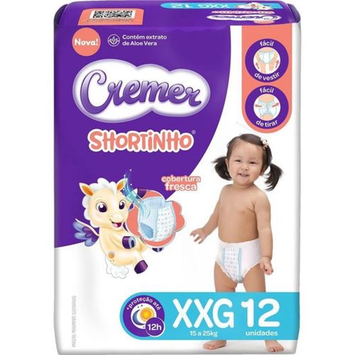 Fralda Descartável Cremer Shortinho Jumbin Xxg c/12 Unidades Fralda Descartável Cremer Shortinho Jumbin Xxg c/12 Unidades