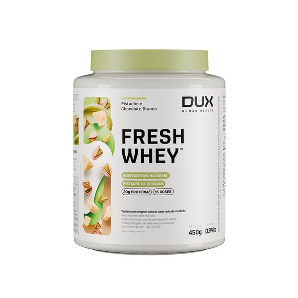 FRESHWHEY™ PISTACHE E CHOCOLATE BRANCO - POTE 450 G PISTACHE E CHOCOLATE BRANCO Pistache e Chocolate Branco