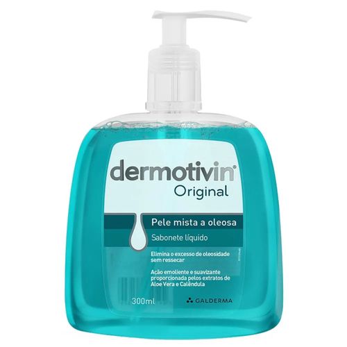Sabonete Líquido Facial para Pele Mista a Oleosa Dermotivin Original 300ml