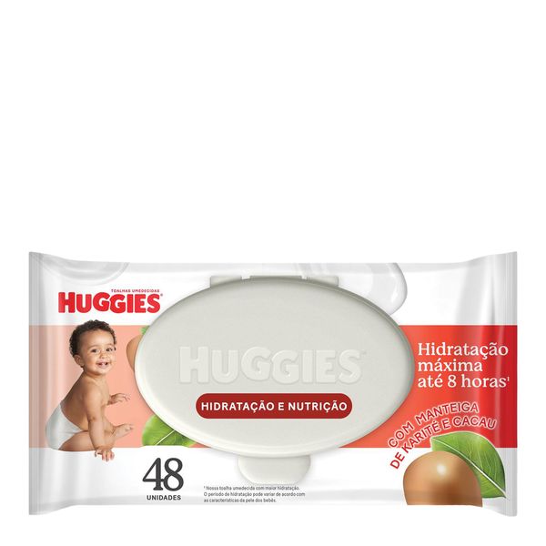 Lenço Umedecido Huggies Hidratação e Nutrição Contra Assaduras 48 Unidades