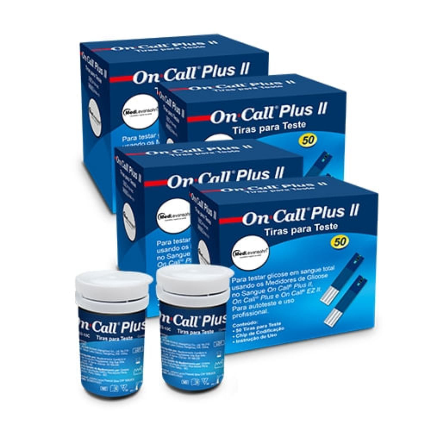 200 Tiras de Glicose On Call Plus II