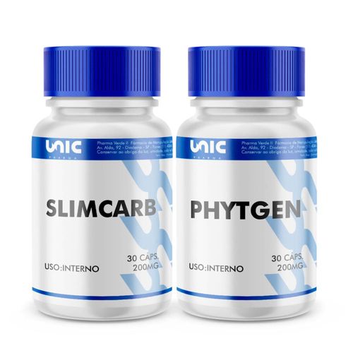 Kit-SlimCarb 200mg + Phytgen200mg 30 Caps cada Kit-SlimCarb 200mg + Phytgen200mg 30 Caps cada