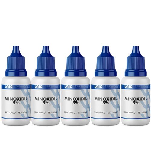 Kit 5 frascos de Minoxidil 60ml