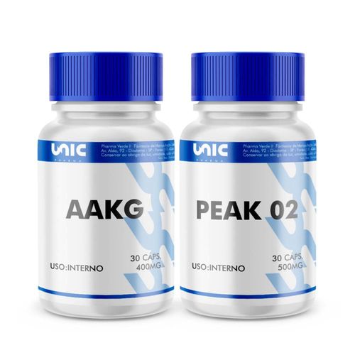 Arginina Aakg 400Mg  + Peak O2 500Mg - 30 Cápsulas