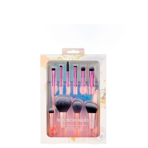 Kit 10 Pincéis para Maquiagem + Nécessaire Real Techniques Fantasy Mini Brush -