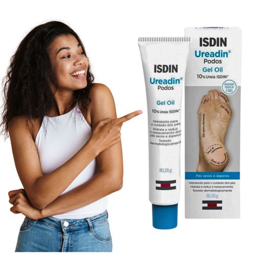 Ureadin Podos Gel Oil Isdin 10% Ureia 80g – Hidratante para Pés Rachados e Ressecados Elimina Calosidades
