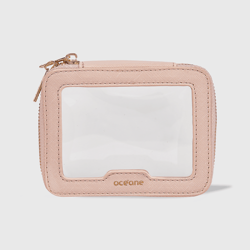 Mini Nécessaire Nude com Transparência - Crystal Case Não