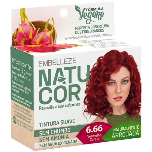 Tintura Natucor Cor:6.66 Vermelho Cereja