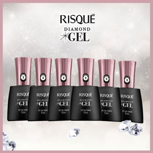 Risqué Kit Diamond Gel Top Coat - 6 unidades Risqué Kit Diamond Gel Top Coat - 6 unidades