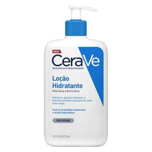 Kit com 3 Unidades de Cerave loção hidratante para pele seca corpo e rosto Sem Perfume 473ml