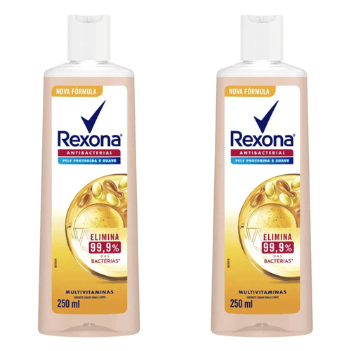 Kit com 2 Unidades de Rexona Sabonete Líquido Multivitaminas 250Ml