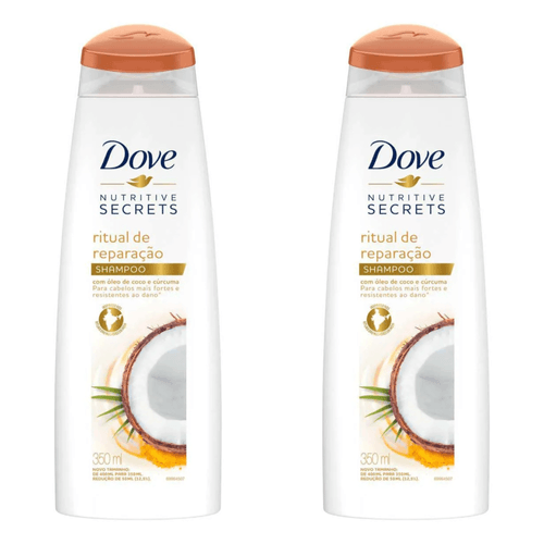 Kit com 2 Unidades de Dove Shampoo Ritual De Reparação 350Ml