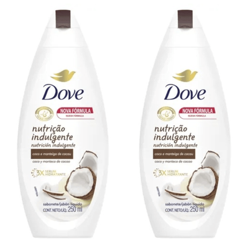 Kit com 2 Unidades de Dove Sabonete Líquido Coco e Manteiga de Cacau 250ml