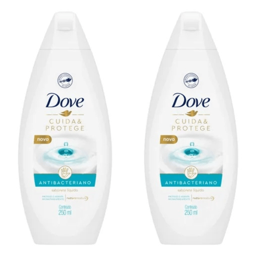 Kit com 2 Unidades de Dove Sabonete Líquido Cuida & Protege Frasco 250Ml Kit com 2 Unidades de Dove Sabonete Líquido Cuida & Protege Frasco 250Ml