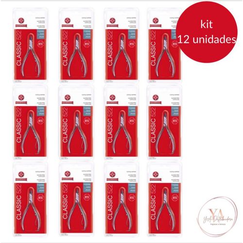 Kit com 12 Alicate Cutícula Mundial 522 Profissional Original Kit com 12 Alicate Cutícula Mundial 522 Profissional Original