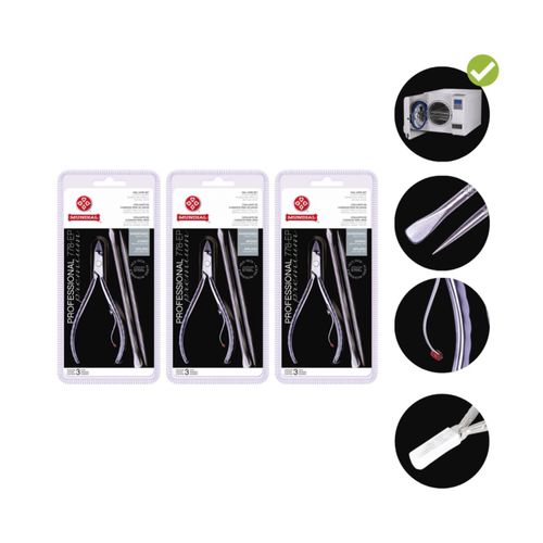 Kit 3 Alicate Cuticula 778ep Espatula+palito Mundial Professional Mundial Kit 3 Alicate Cuticula 778ep Espatula+palito Mundial Professional Mundial