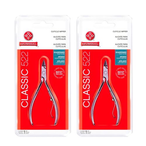 Kit 2 Alicates Cutícula Mundial 522 Classic Afiado Best Seller Kit 2 Alicates Cutícula Mundial 522 Classic Afiado Best Seller