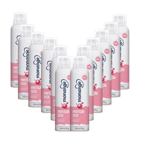 Kit 12x Desodorante Monange Aerosol Proteção Seca 150ml Kit 12x Desodorante Monange Aerosol Proteção Seca 150ml
