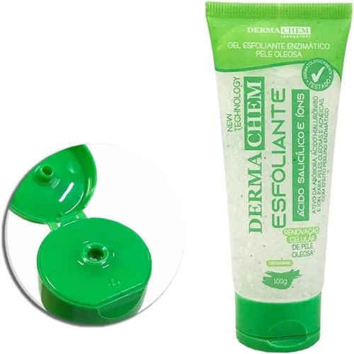 Gel Esfoliante Enzimatico Pele Oleosa 100g Dermachem