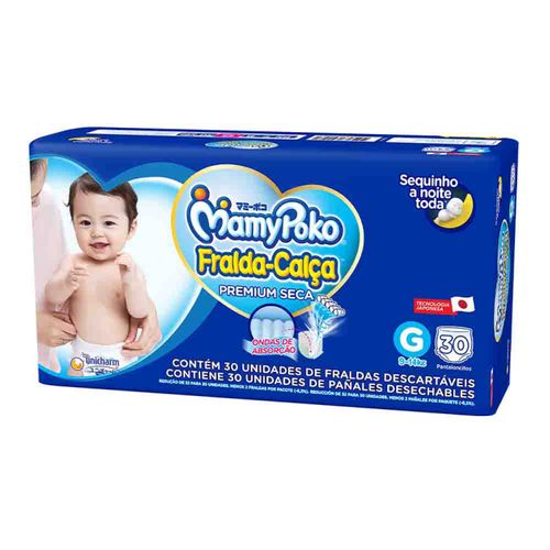 Fralda MamyPoko Calça Super Seca Jumbo Tamanho G c/30 Unidades Fralda MamyPoko Calça Super Seca Jumbo Tamanho G c/30 Unidades
