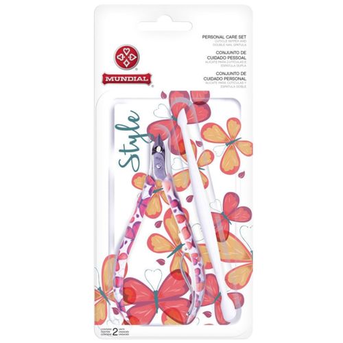 Alicate Mundial Cuticula Borboleta E Espatula Ref. 758 Alicate Mundial Cuticula Borboleta E Espatula Ref. 758