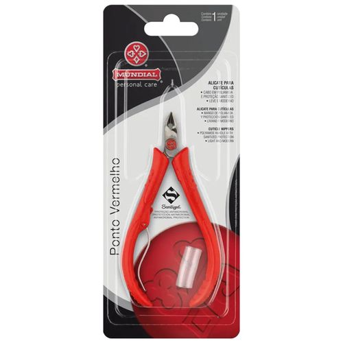 Alicate Mundial Cutícula Ponto Vermelho 171 Vermelho