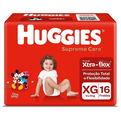 Kit 2 Fraldas Huggies Supreme Care Jumbo Xg 16 Unidades cada Kit 2 Fraldas Huggies Supreme Care Jumbo Xg 16 Unidades cada