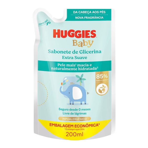 Sabonete Líquido Huggies Extra Suave Refil 200ml
