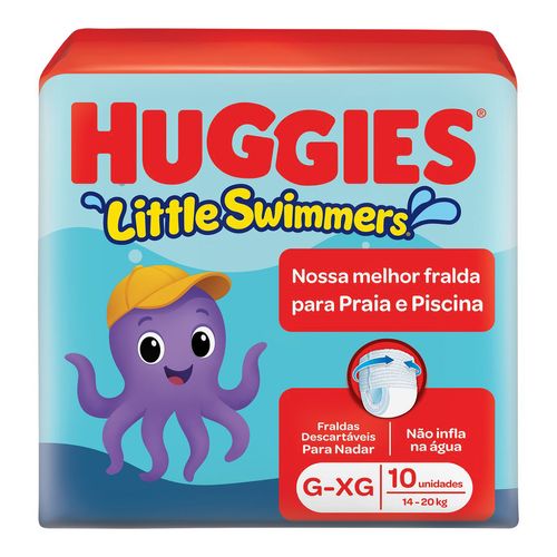 Fralda Huggies Little Swimmers Praia E Piscina G/Xg 10 Unidades