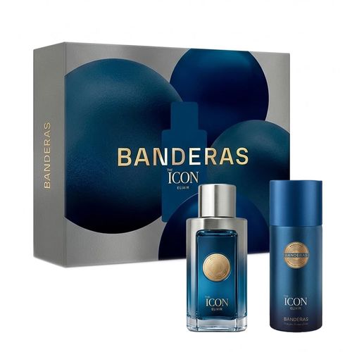 Kit Banderas The Icon Elixir Masculino - EDP 100ml + Deo 150ml NULO
